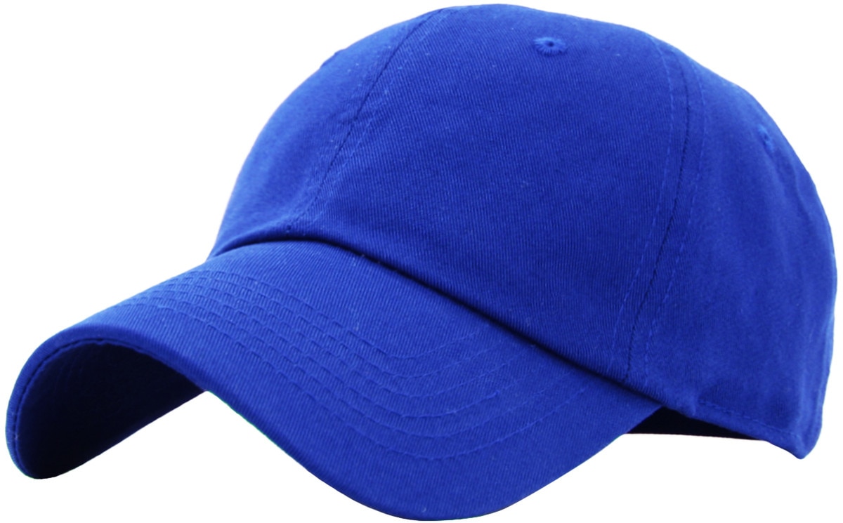 Royal Low Profile Baseball Caps Front Side View